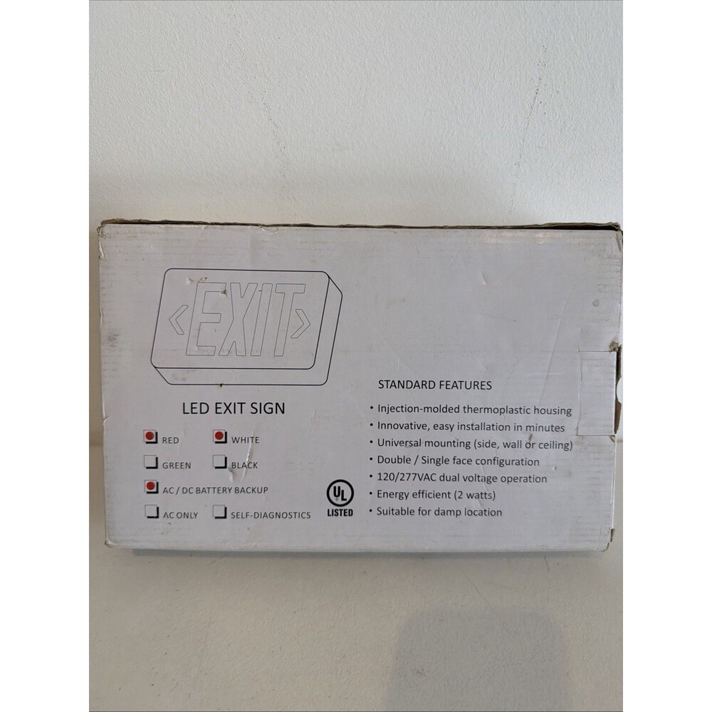 Thomas & Betts Emergi-Lite LED Exit Sign ELXN400RX Plastic Self Powered
